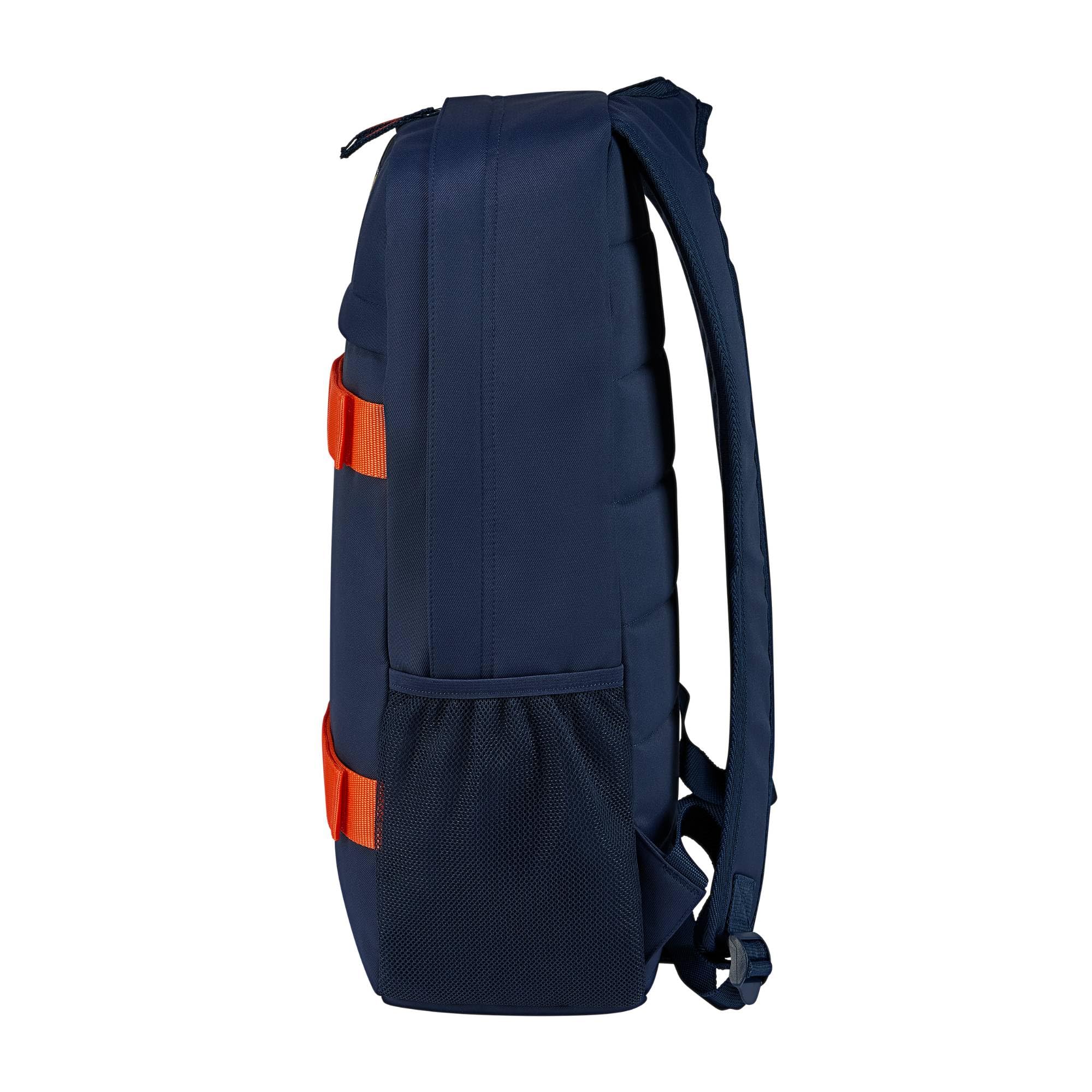 RB KTM Racing Essential Backpack U F801 Rucksack | Offizieller MotoGP Fanartikel - 100% Polyester - Dunkelblau/Orange - Motorsport - Merchandise
