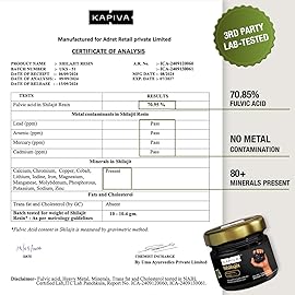 Kapiva 100% Pure Himalayan Shilajit Resin(30gm), High Potency for Men & Women | 120 Servings of 250mg | 80+ Trace Minerals, Upto 70% Fulvic Acid | Authentic | Natural Energy & Immune Support