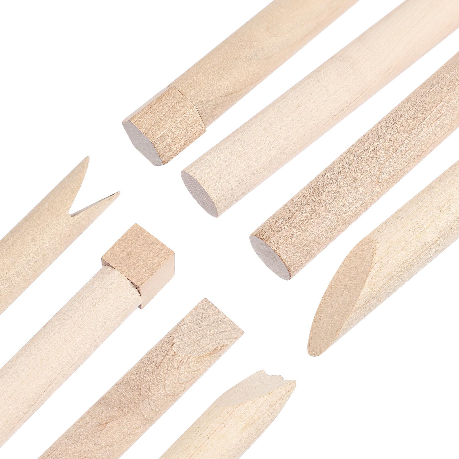 Outil de Modelage en Bois pour Garçon et Filles, 1 Set DIY Beige