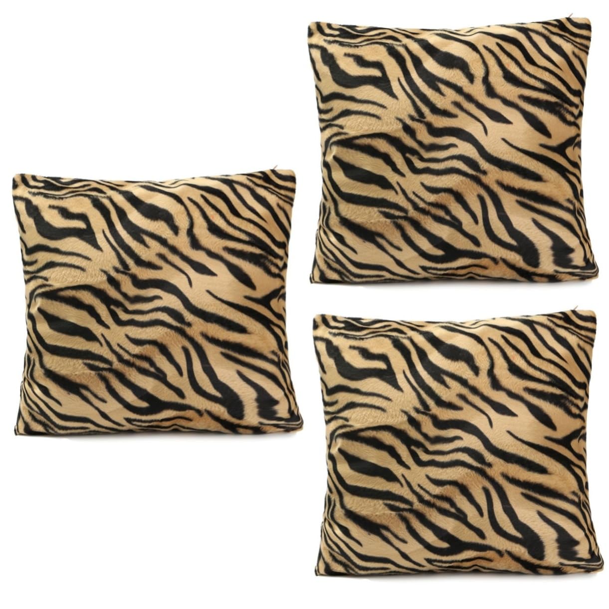 Taies d'oreiller léopard en peluche housse de coussin rembourré lot de 3