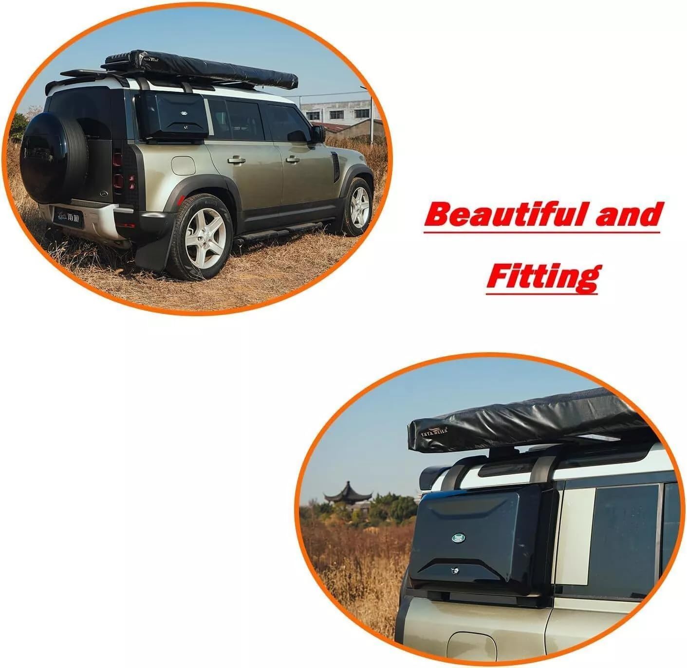 Glossy Black Side Toolbox Storage Box Exterior Mounted Gear Carrier with Lock Fits for Land Rover Defender 110 90 130 2020 2021 2022 2023 2024