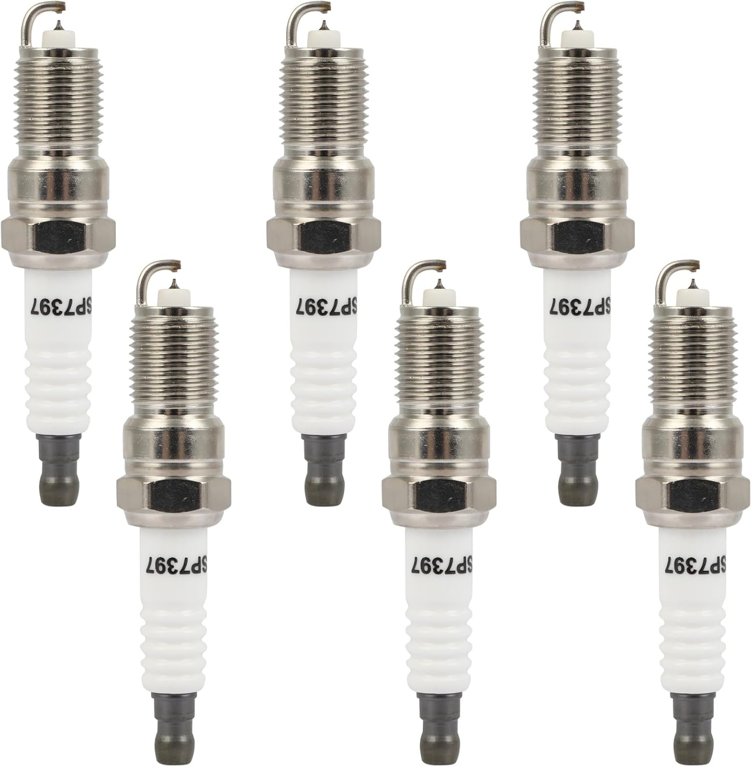 OCPTY Replacement Spark Plugs Fit 1986-1988 for Buick for Century 3.8L/V6,2009-2012 for Ford for Escape 3.0L/V6 Set of 6 Platinum Iridium Spark Plugs #7397