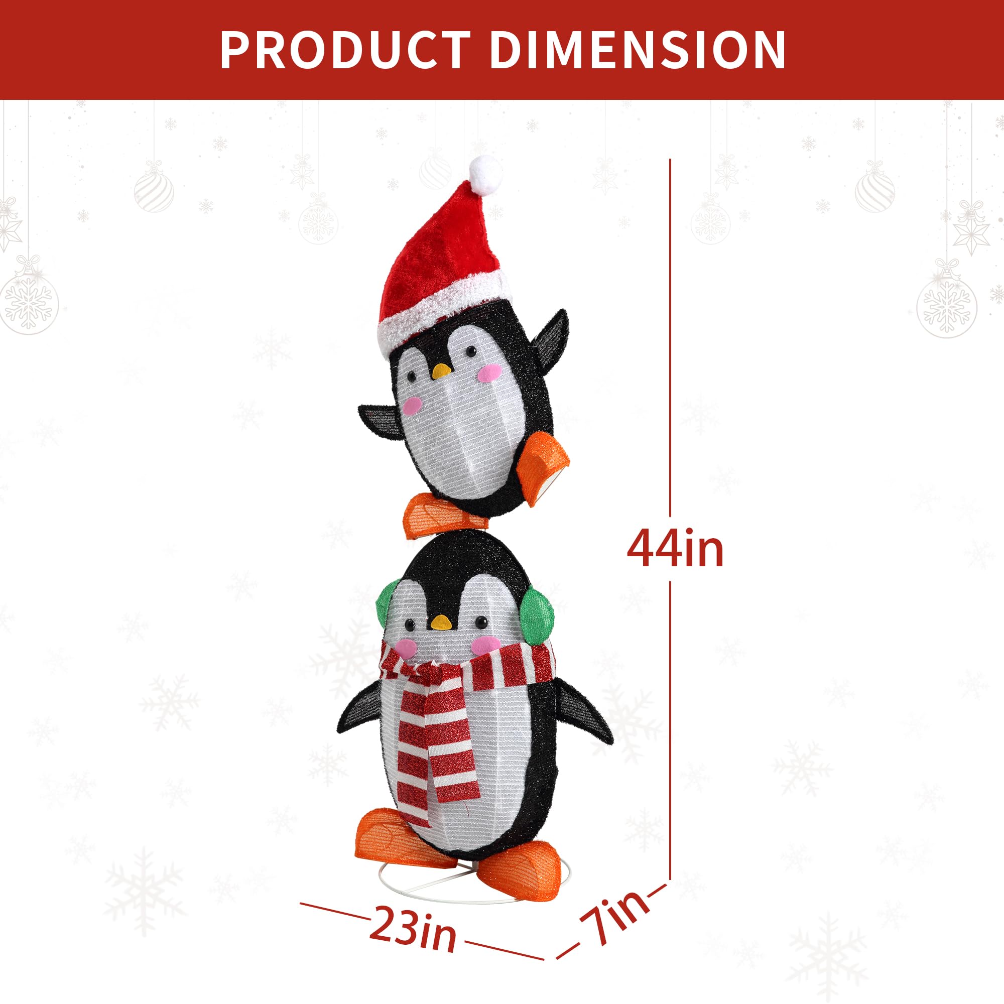 Lot De 2 Pots Lumineux Pingouins – Déco De Noël Artisanale Avec Bougie LED