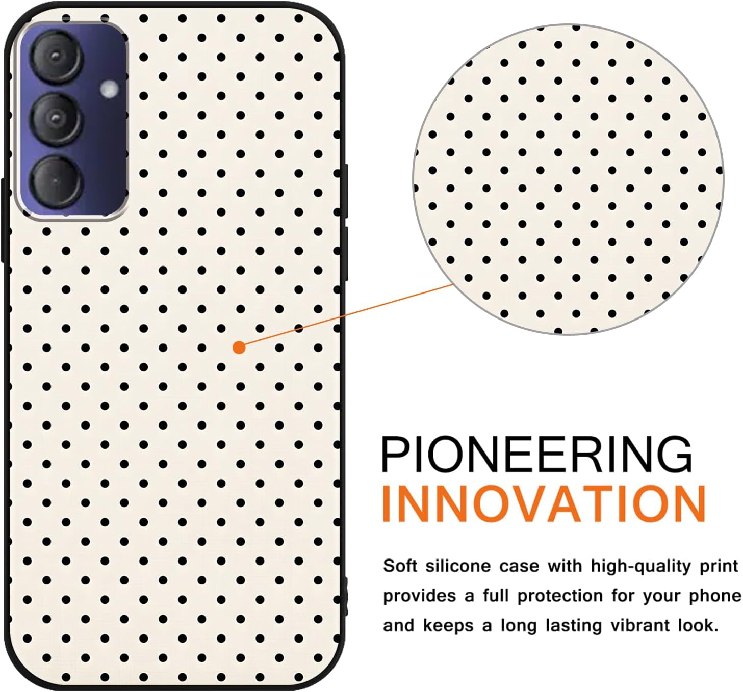 2 Pack Cute Trendy Polka Dots Phone Cases for Gabb Phone 4 pro 6.5", Aesthetics Classic Retro Polkadot Design Shockproof Soft Protective for Women Girls Phone Cover Funda image 2