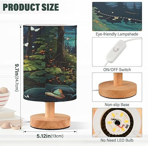 Miniatura 3 de FRODOTGV Bedside Lamps Bed Lamp Bright Forests Night Green Lamps for Kids Home