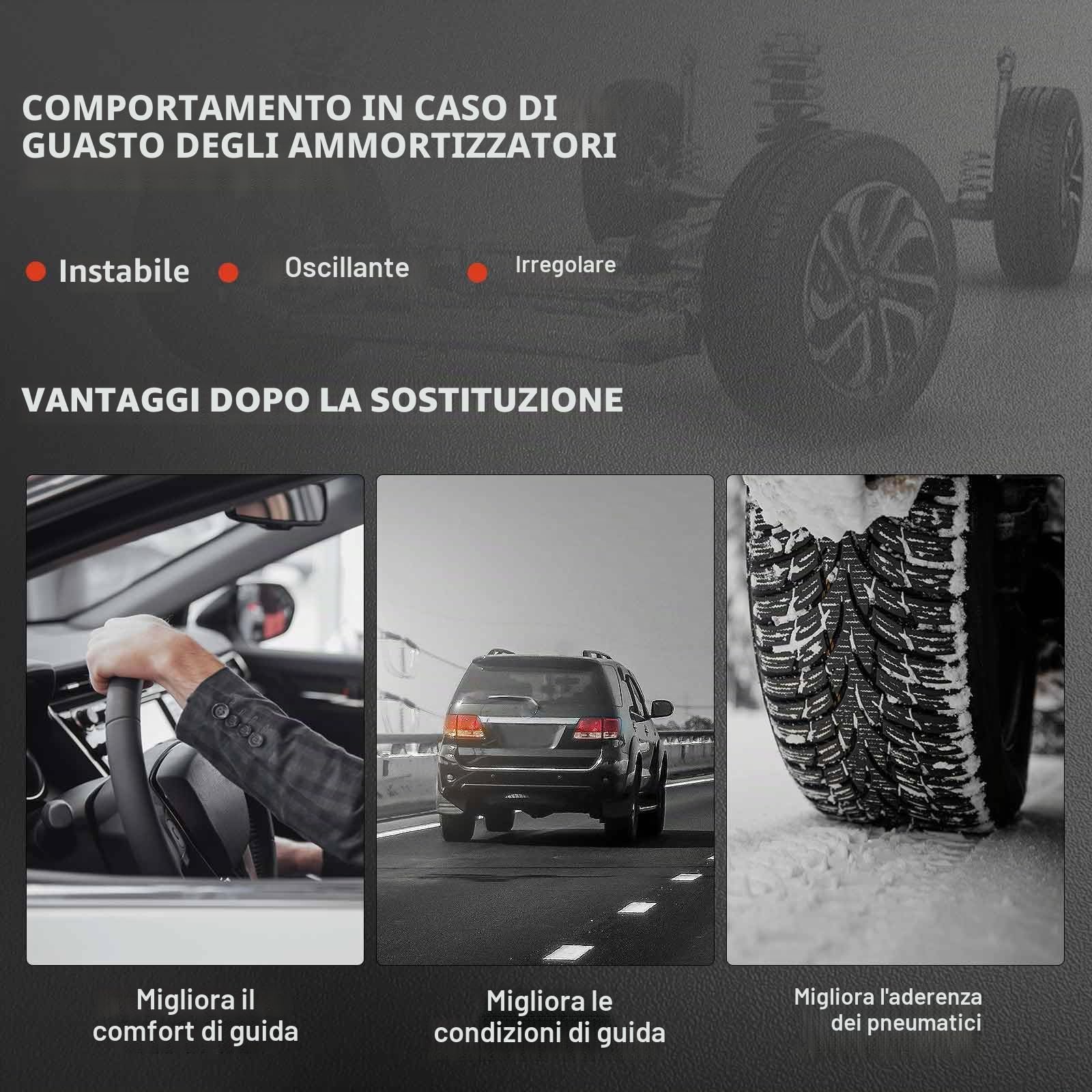 Frankberg 2 ammortizzatori anteriori da 478 mm a pressione di gas 1318110 | Compatibile con: Focus II DA DP HCP ,Focus II Turnier DA DS FFS ,Focus II Berlina DB DH FCH