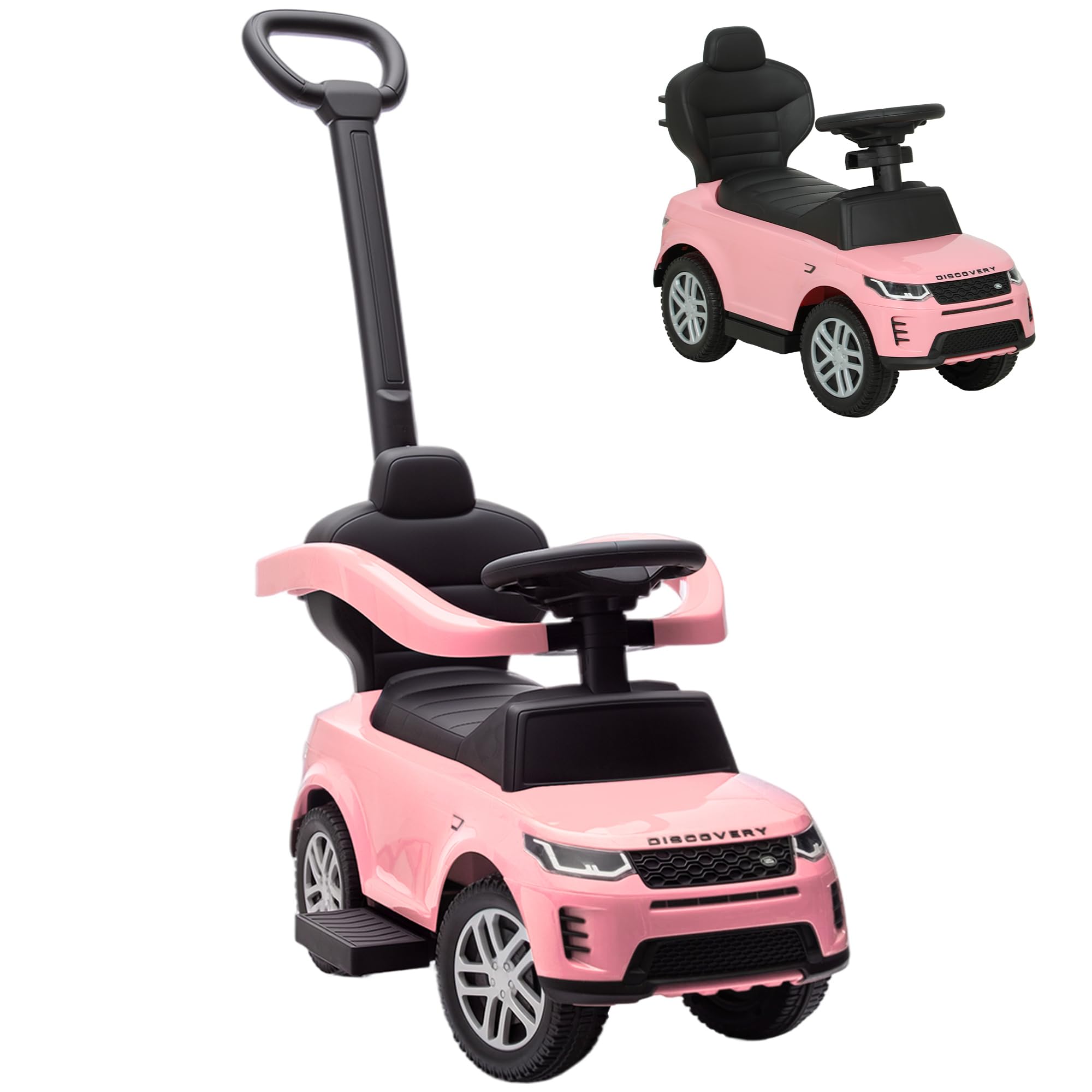 AIYAPLAY Porteur Enfants Land Rover Discovery sous Licence 1 à 3 Ans Rose