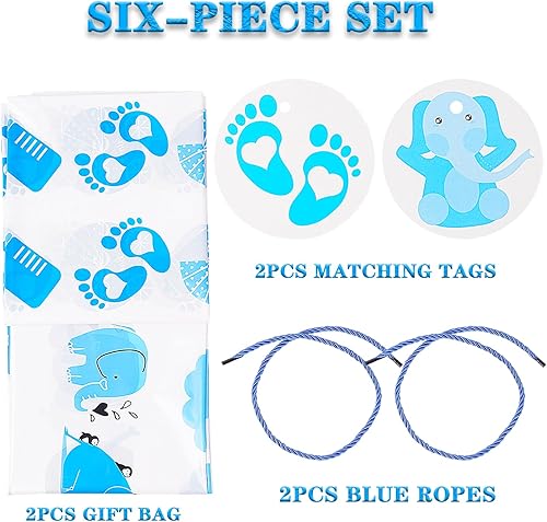 Miniatura 7 de Elephant-package 2 bolsas de regalo de gran tamaño de 60 pulgadas, bolsas de regalo de plástico extra grandes, bolsas de regalo jumbo con cuerdas y