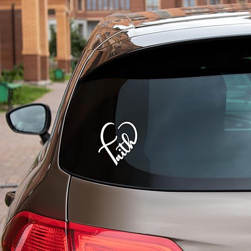 Miniatura 6 de GRITKULTURE - Calcomanía de vinilo con diseño de corazón religioso cristiano para autos, camiones, computadoras portátiles, Jesucristo, calcomanía