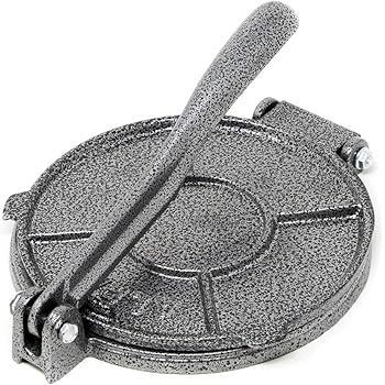 Alpha Living Tortilla Press and Pataconera 7.5 Inch Cast Iron Heavy Gauge Flour Corn Press 50421