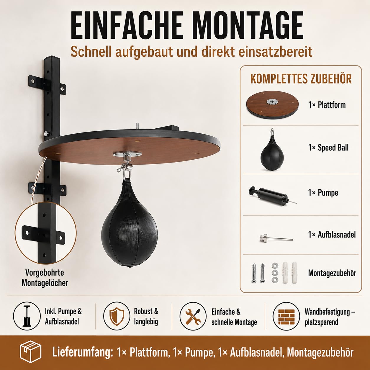 Attrezzatura per allenamento boxe, 60 x 60 cm, piattaforma Speed Bag per allenamento Heavy Duty Boxing con palla punching per adulti e ragazzi
