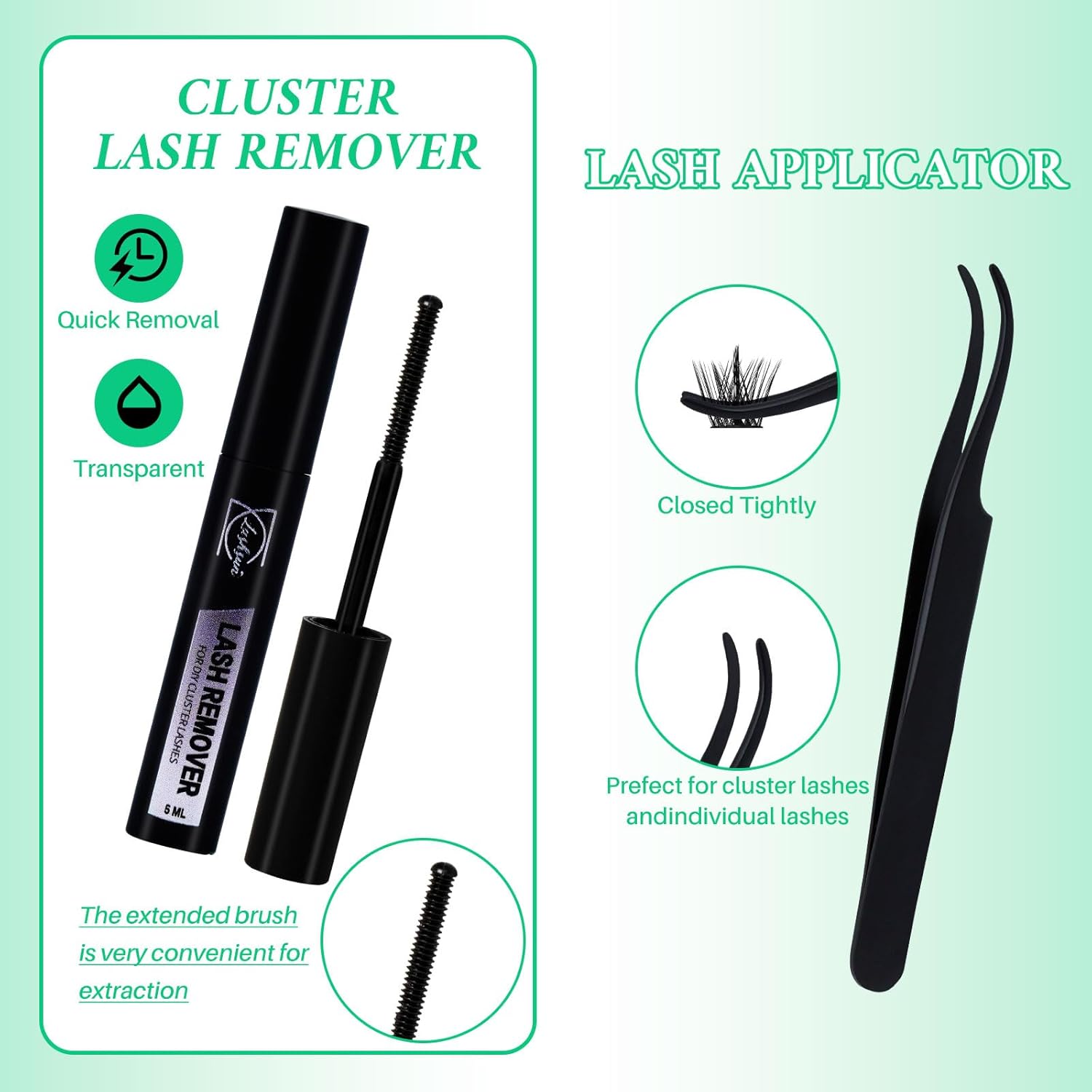 Lash Extension Kit DIY Cluster Lashes Gift Packs 4 Boxes Lash Clusters Eyelash Extensions Cat Eye Lashes Cluster Lash Kit with Lash Bond and Seal,Remover,Lash Tweezers,7 Counts(4 Boxes Kit-1)