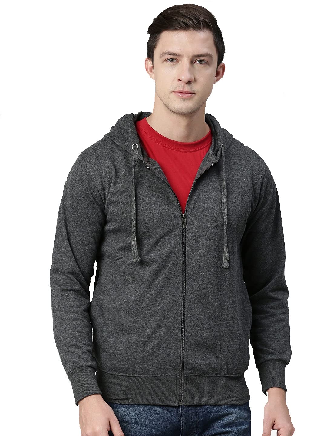 adbucks Winter Wear Sweatshirt Hoodie with Zipper Cotton Fleece Jacket for Men's-picture-39