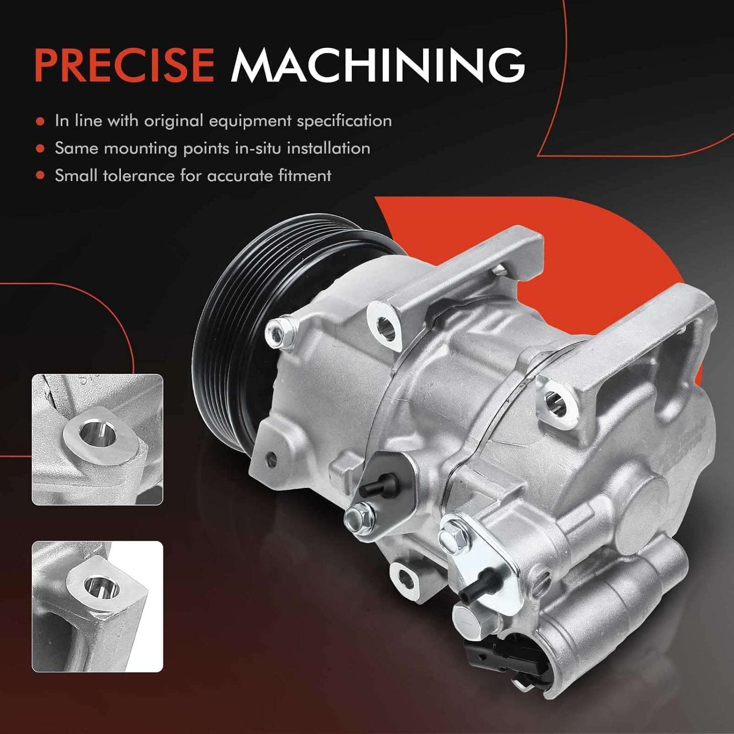 A-Premium Air Conditioner AC Compressor with Clutch Compatible with Hyundai Sonata 2.0L 2.4L 2015-2017, GAS