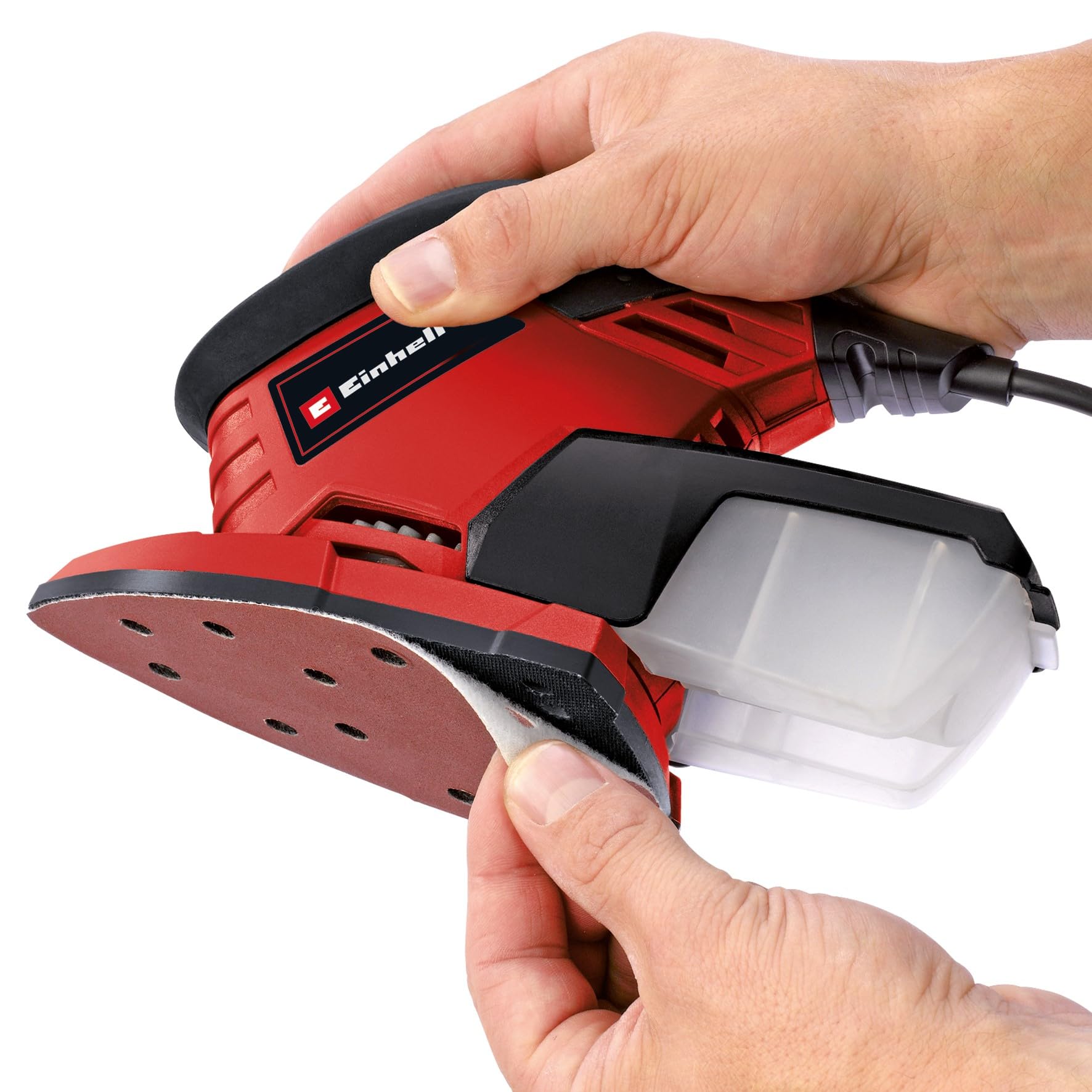 Einhell Multischleifer TE-OS 1320 (130 W, Schwingkreis-Ø 2 mm, Schleiffläche 150 x 150 x 100 mm, Staubfangbox, inkl. 3x Schleifpapier)
