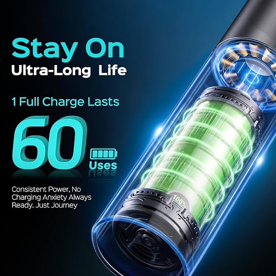 COSLUS C60 Rechargeable Rotating Electric Toothbrush for Adults, Black