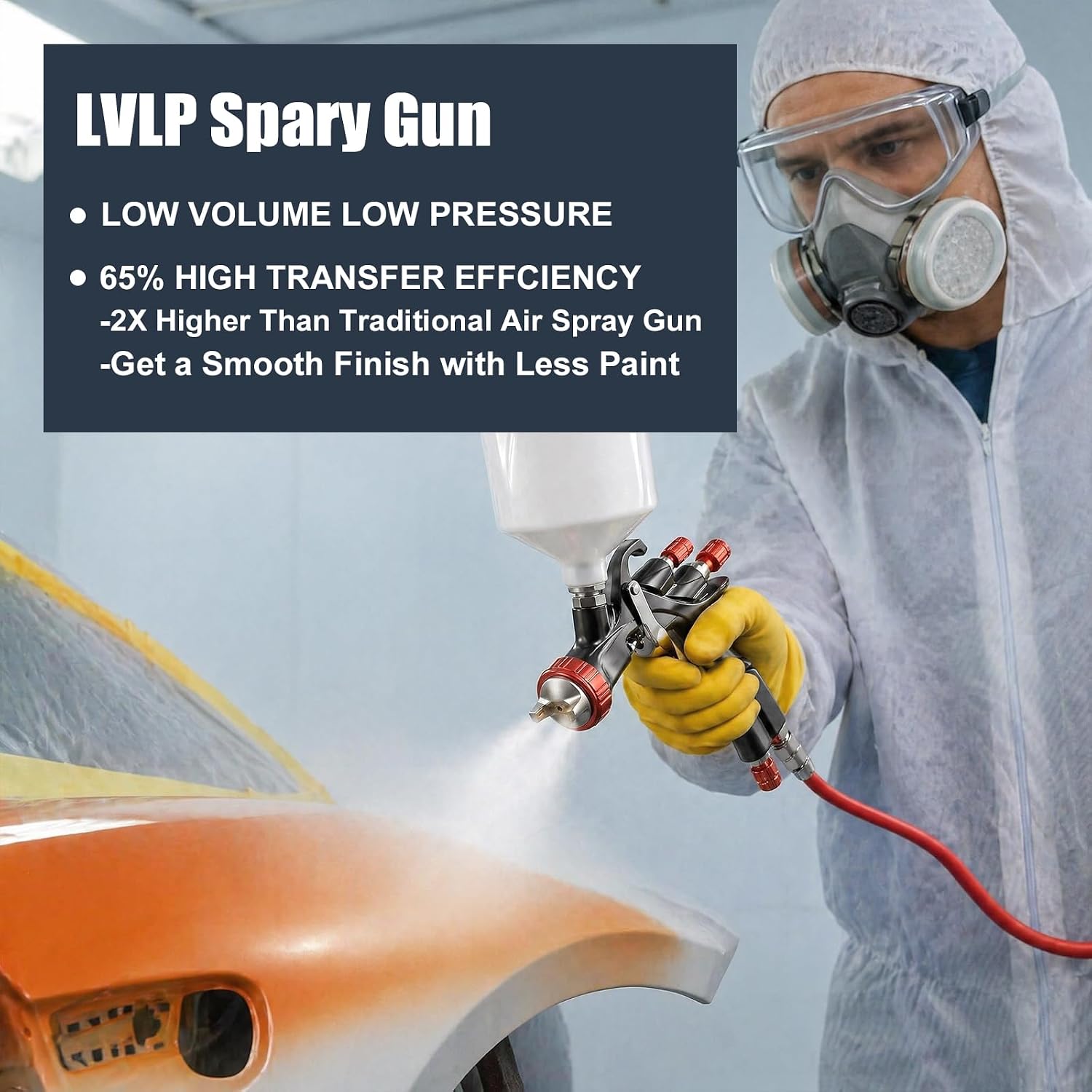 AEROPRO Tools R500 LVLP Air Spray Gun,Professional Automotive Paint Sprayer photo 3
