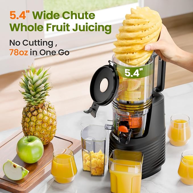 Extractor Jugos Prensado Frío Boca Ancha 5.4" 150W miniatura 2