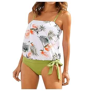 Tankini Donna Con Controllo Pancia - Costume Intero Senza Spalline In Chinlon Ed Elastan - Foto 10