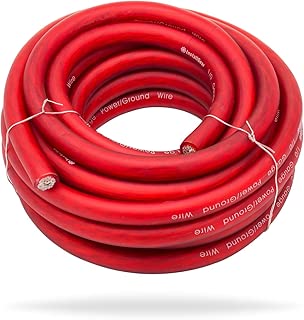 InstallGear 1/0 Gauge Red 25ft Power/Ground Wire True Spec and Soft Touch Cable - coolthings.us