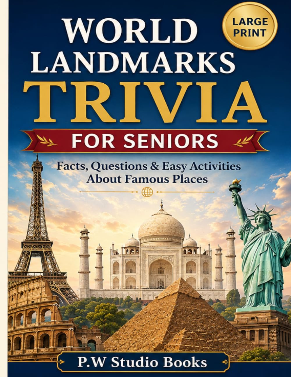 World Landmarks Trivia for Seniors: Large Print Facts, Questions, and Simple Activities About Famous Places
