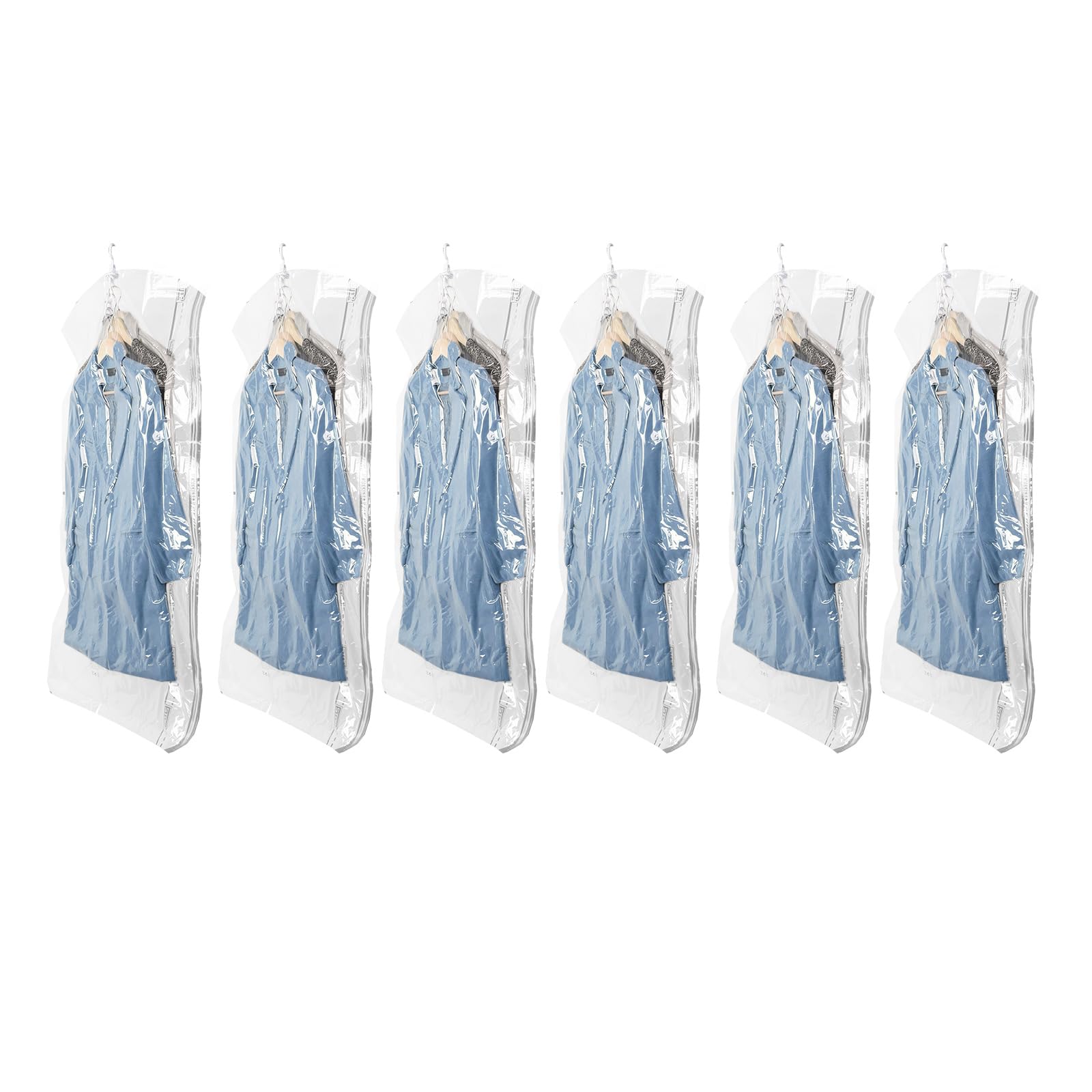 Amazon｜CLEVHOM 圧縮袋 吊るせる衣類圧縮袋 135 x 70cm 6枚入 吊り