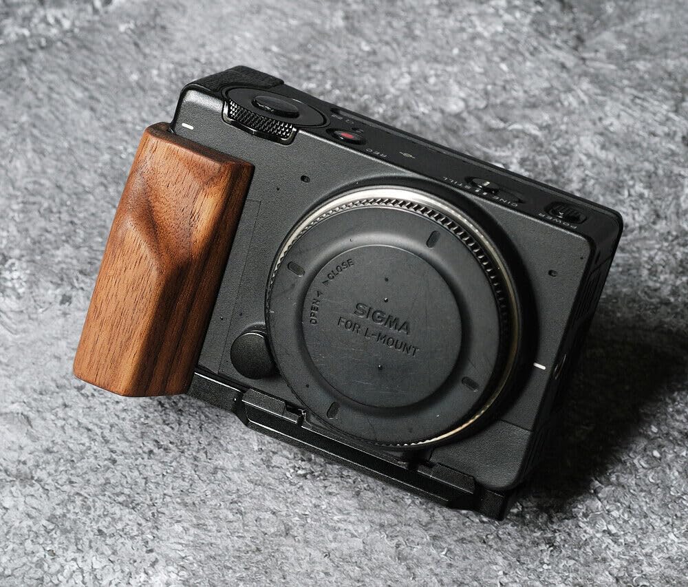 Wooden Wood Hand Grip with Alloy Base QR L Handle Plate for fp FPL Camera (Walnut)