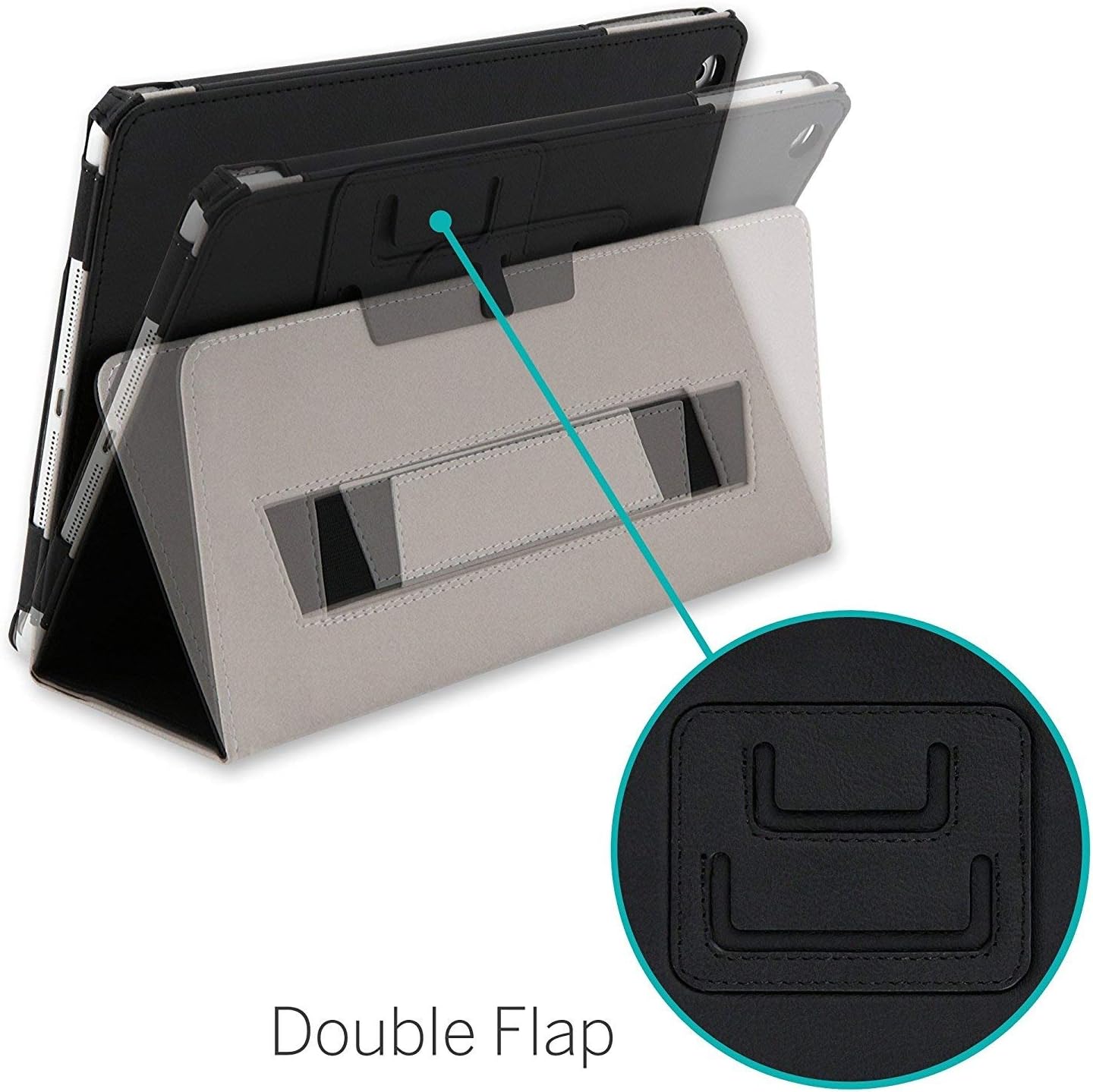 iPad Air Case, [Corner Protection] CaseCrown Bold Standby Pro (Black) with Sleep/Wake, Hand Grip, Corner Protection, & Multi-Angle Viewing Stand
