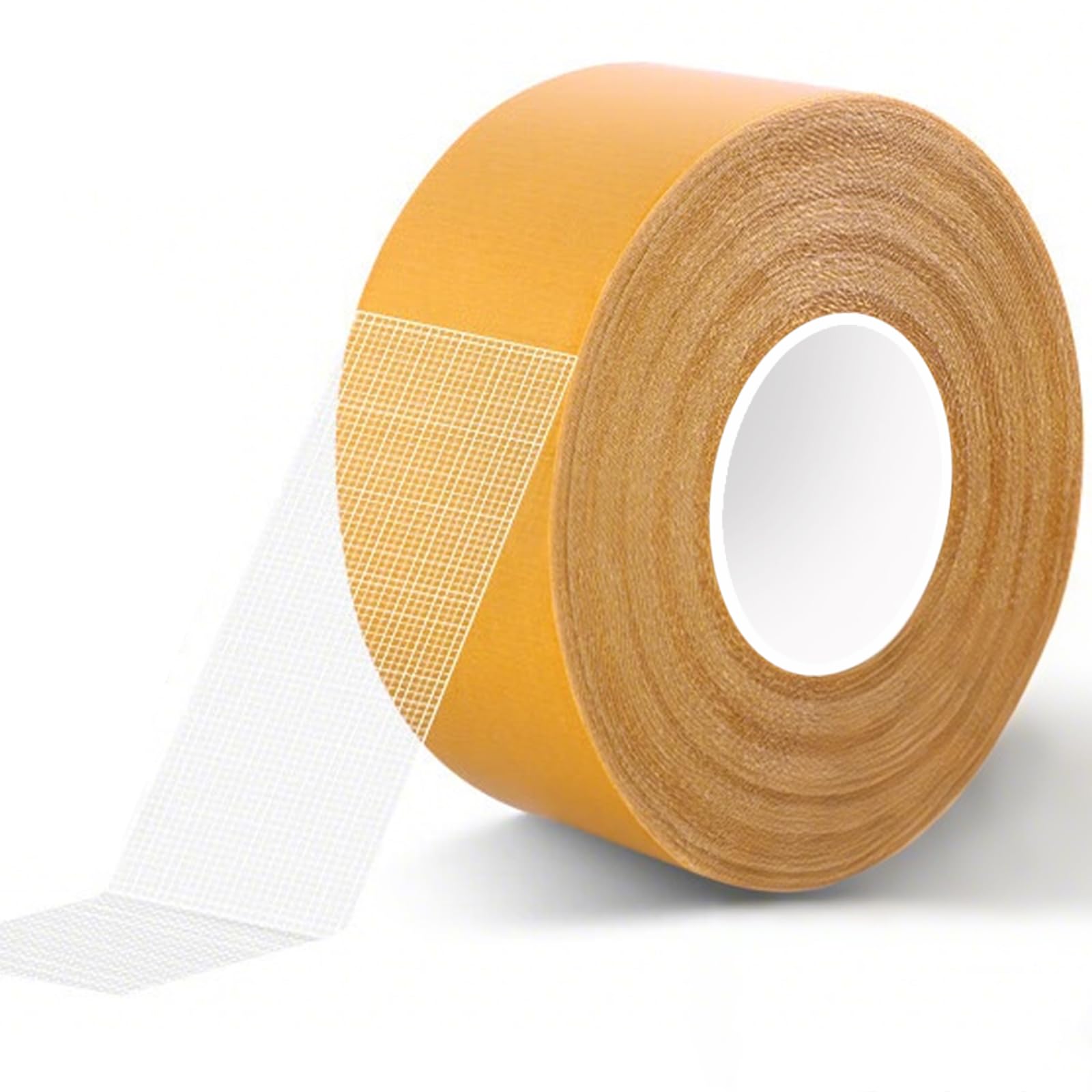 Double Sided Tape Heavy Duty,2" X 66 Ft,High Tack Strong Wall Adhesive With Fiberglass Mesh,Super Sticky Resistente Clear Strong Mounting Tape For