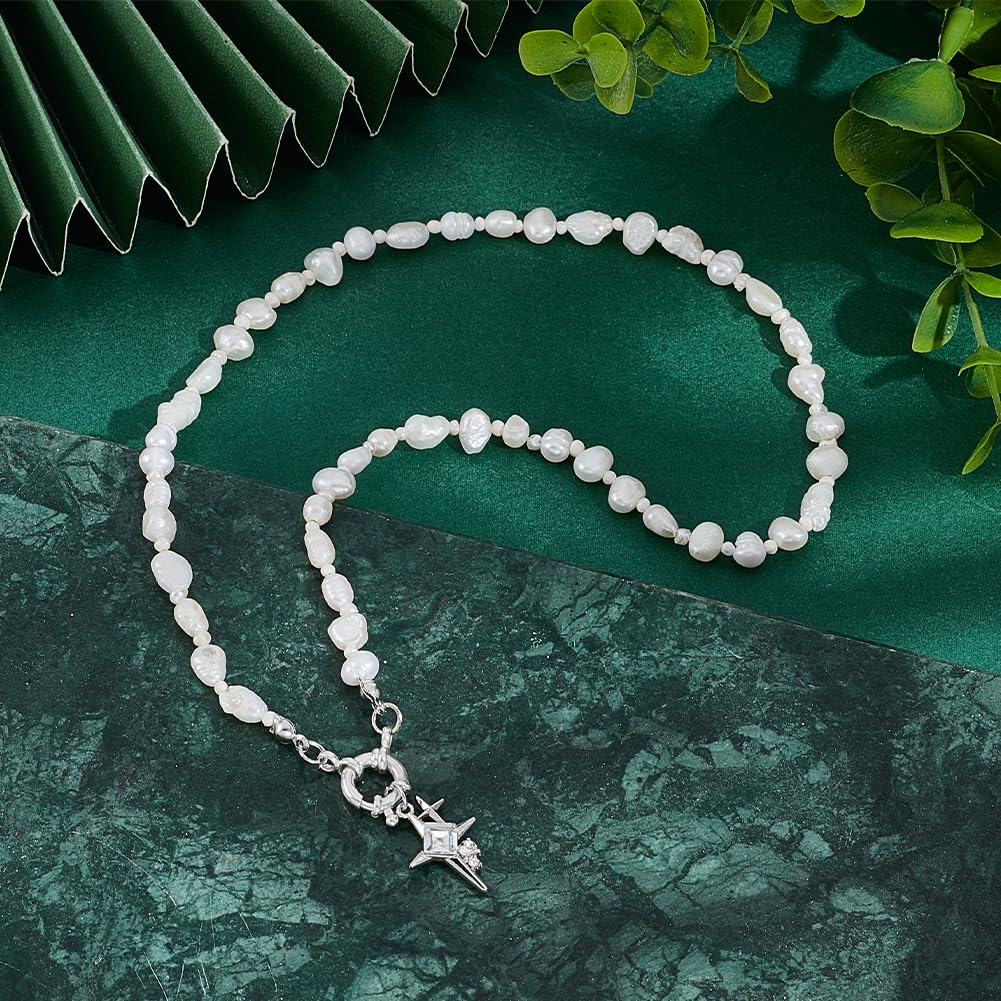 NBEADS 2 Stück 925 Sterling Silber Federringverschlüsse, Offene Sprung Ringe Runde Schließen Halskette Clasps für DIY Armband Halskette Schmuck machen Handwerk, 21.5x10x2.5mm