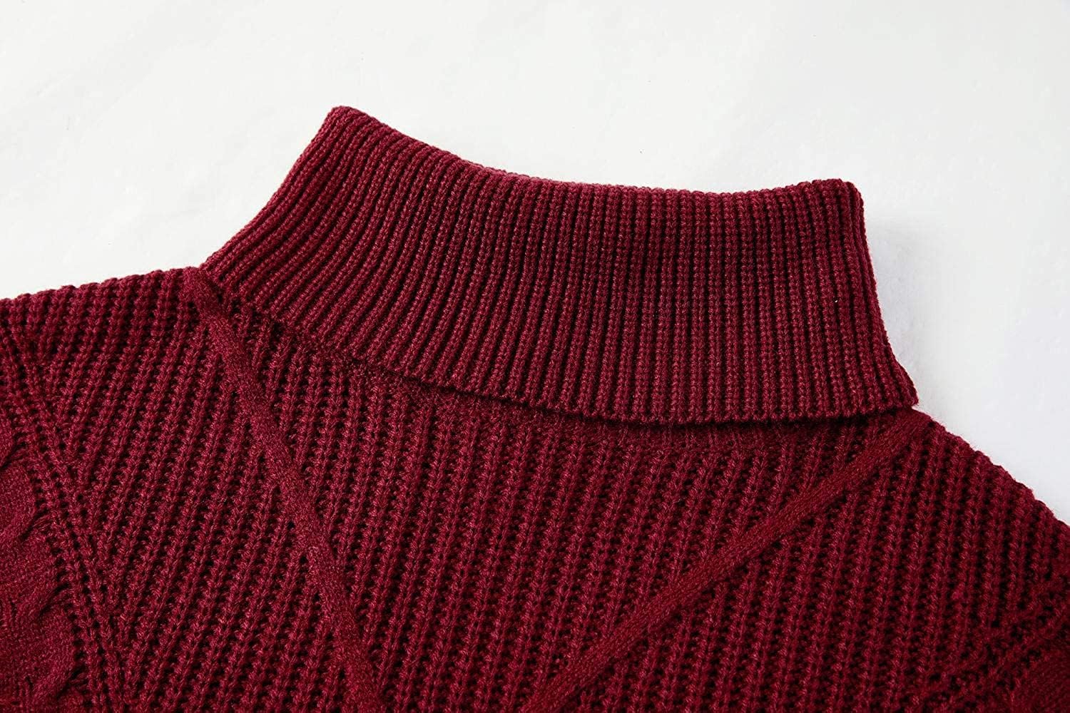 Womens Chunky Turtleneck Sweaters Plus Size Long Sleeve Cable Knit Casual Loose Jumper Tops - Image 4