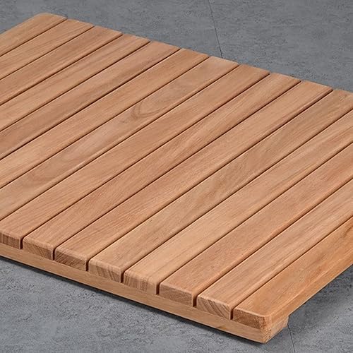 Miniatura 3 de Tapete de ducha de teca, tapete de spa de lujo, tapete de madera para bañera, tapete de baño de bambú para suelo de baño, ducha al aire libre,