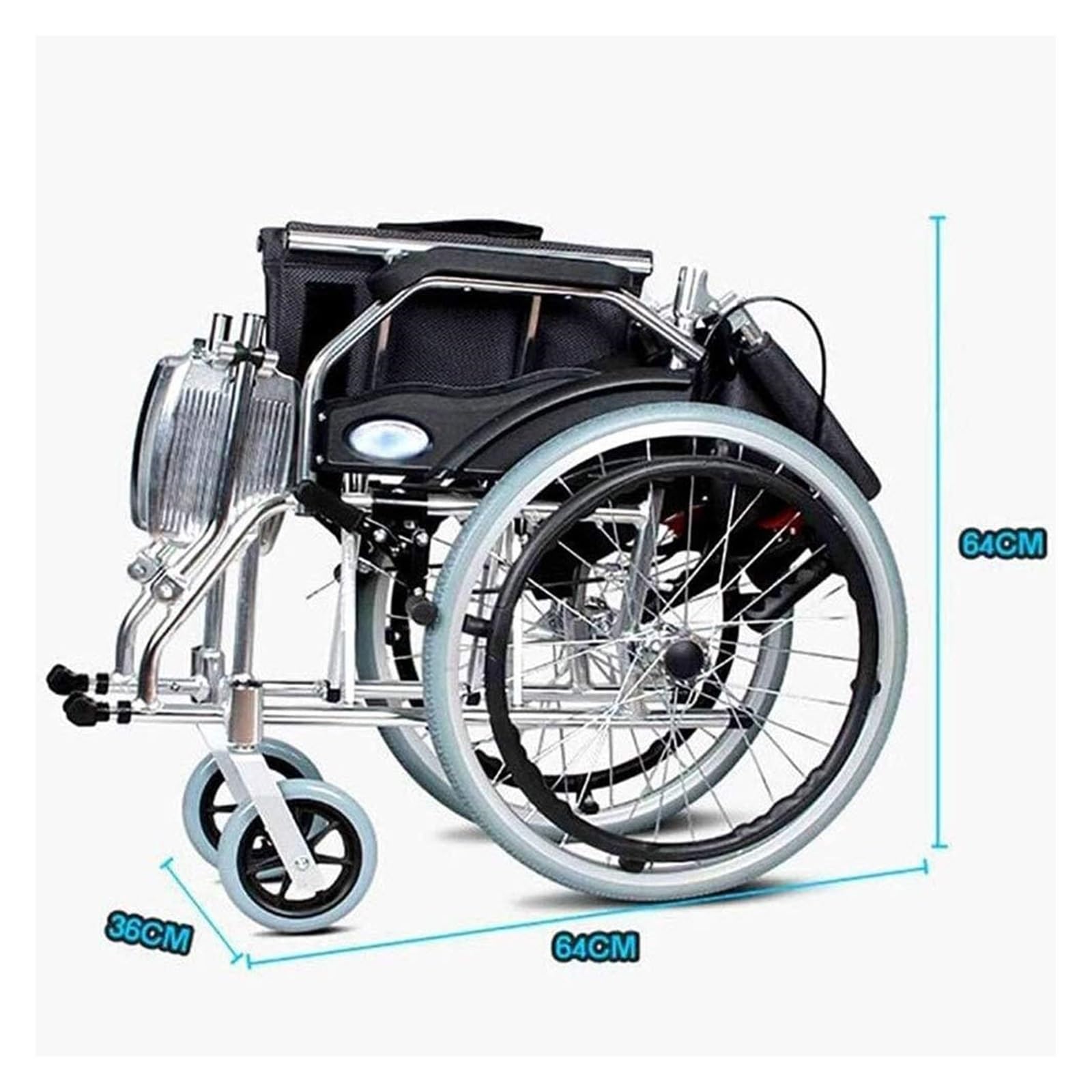 Sedie A Rotelle Pieghevoli Sedia A Rotelle Pieghevole Sedia A Rotelle Sportiva Sedia A Rotelle per Adulti Tempo Libero Pieghevole Leggera Ergonomica Confortevole Schiena,