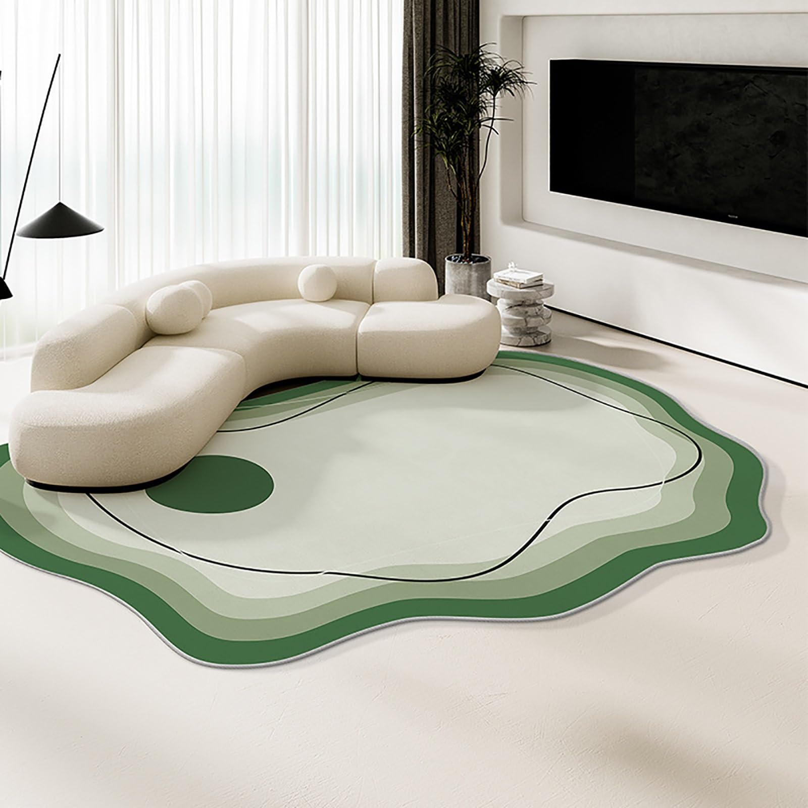 Tapis moderne à motif irrégulier et doux pour transformer l'ambiance de la chambre