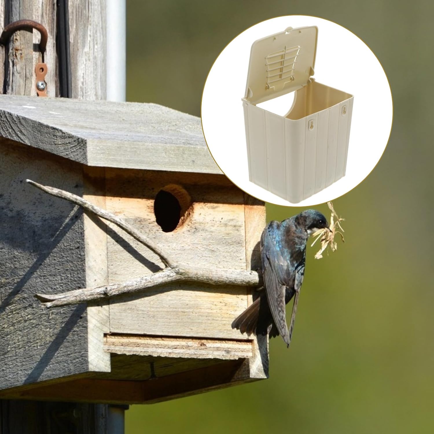 Mipcase Parakeet Nesting Box, Bird Nest Plastic Nesting Box Bird Cages for Parakeets Bird Box for Parakeet Cage