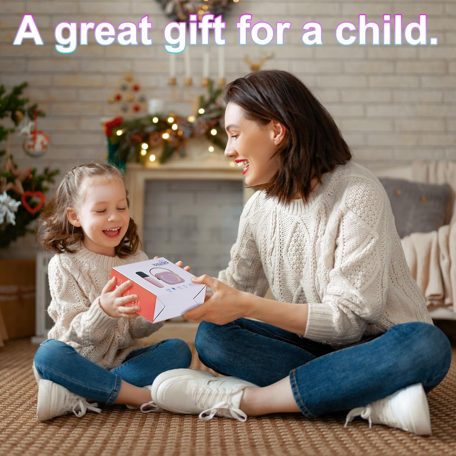 Karaoke Machine for Kids Adults, Mini Portable Bluetooth Karaoke Speaker with 2 Wireless Microphone and Lights,Toys for All Smartphones,Birthday, Family,Home Party Pink - Image 6