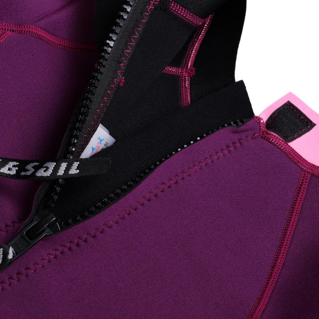 Traje de baño de neopreno de manga larga para niños, traje de baño cómodo