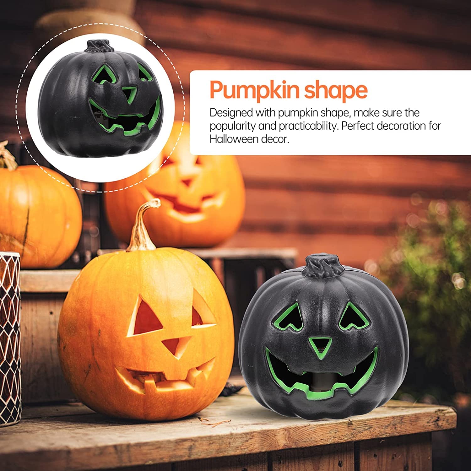 Lanterne Zucca Halloween LED Pumpkin Lamp Night Jack O Lantern Display Atmosphere Light Party Table Lampada Decorativa A Zucca Decorazioni Halloween