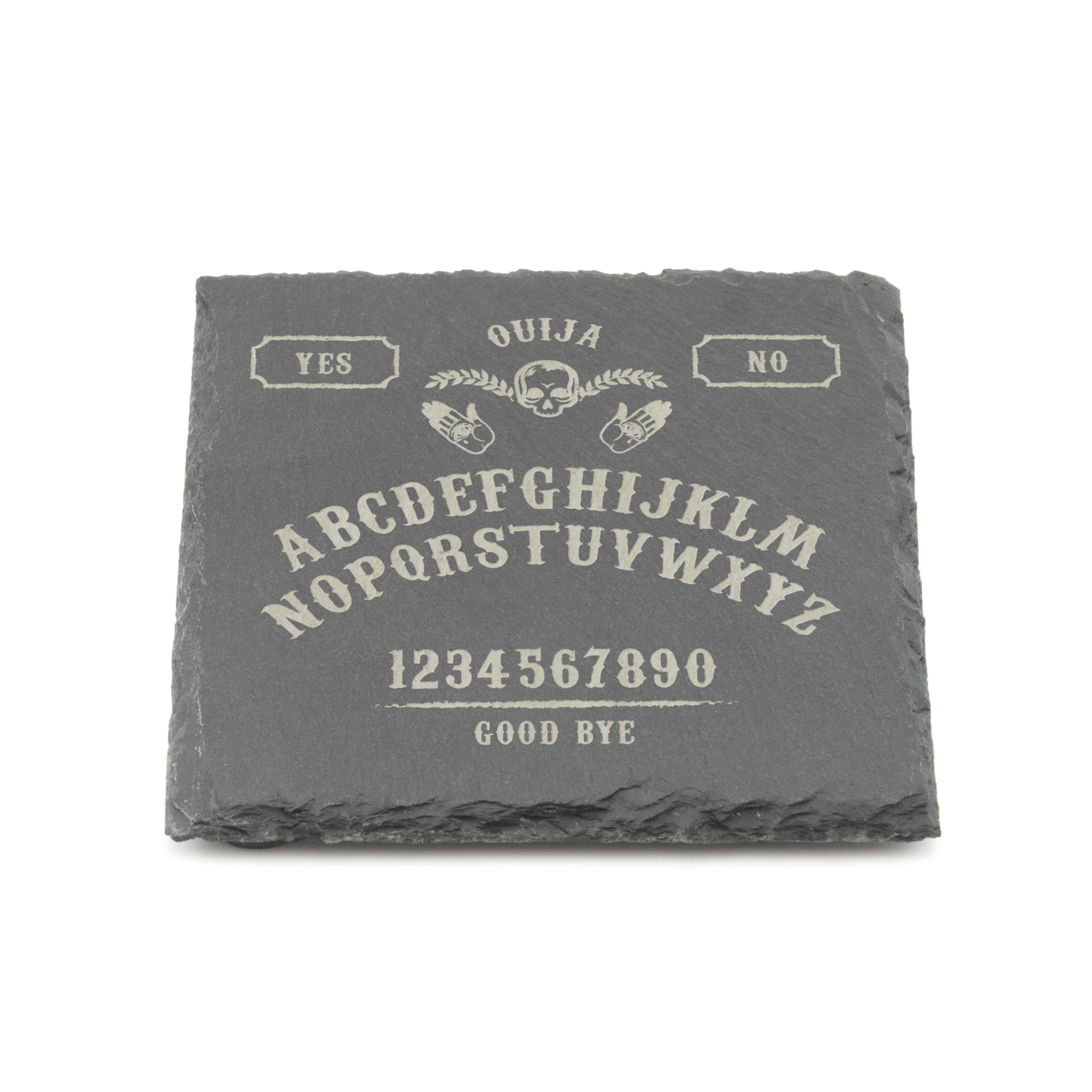 A1 Graphics Ltd Grey Ouija Board Slate Coaster Laser Engraved Shabby Chic Spooky Gift (Square)