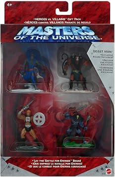 Masters of the Universe 4 pack with He-man, skeletor, mer-man & stratos 7cm figures
