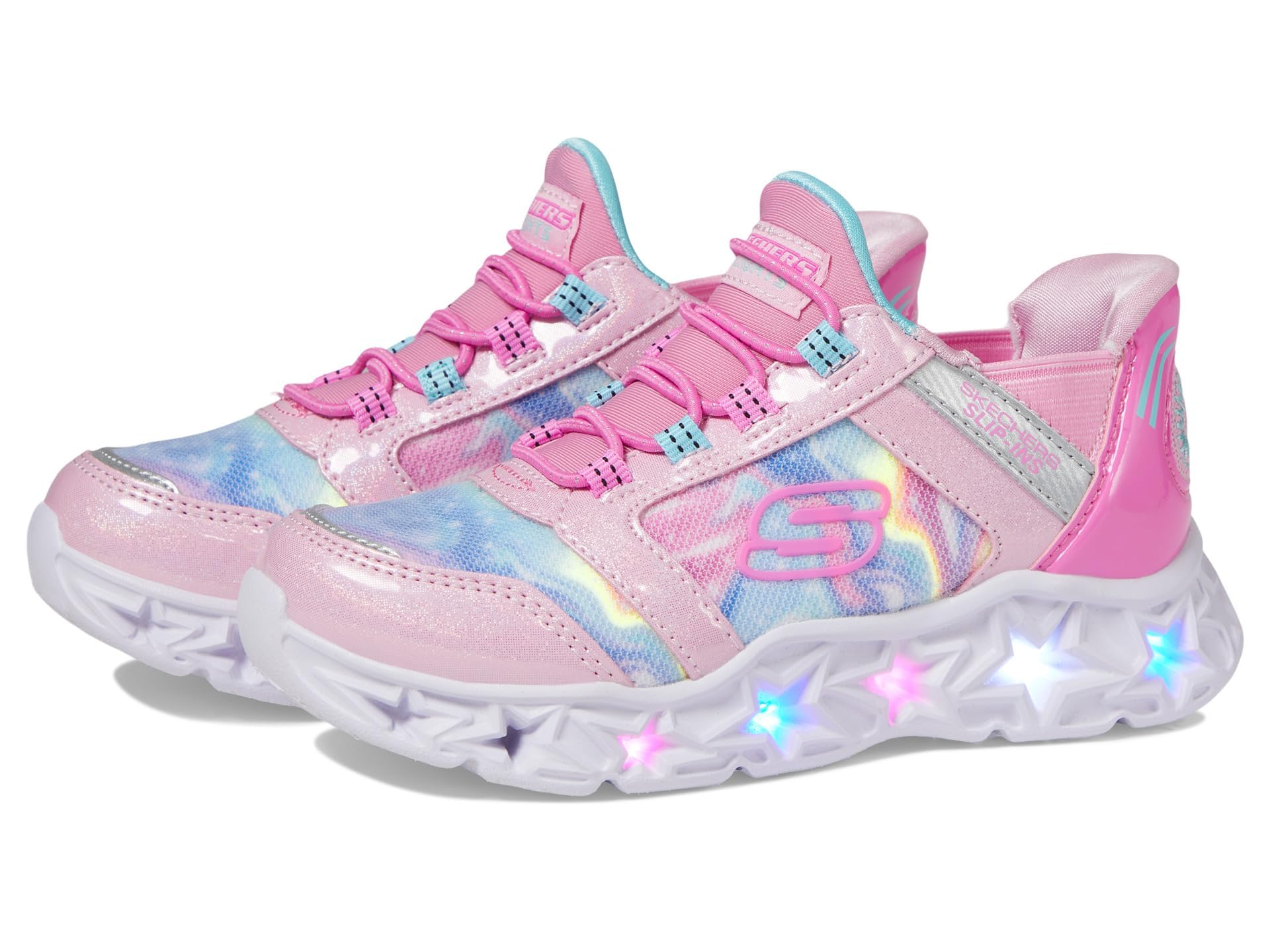Skechers Deportivos Slip ins Luces Niñas 5013 Color: Fuxia Talla: 31