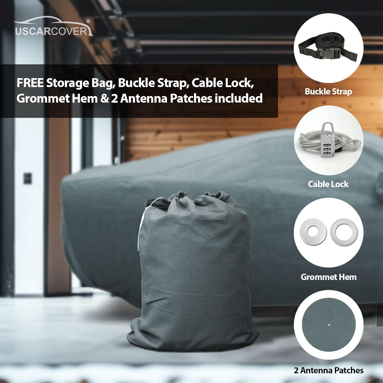 3 Layer Custom Fit Car Cover for 2005-2026 Ford Mustang Durable Dustproof Full Coverage Windproof with Mirror Pockets