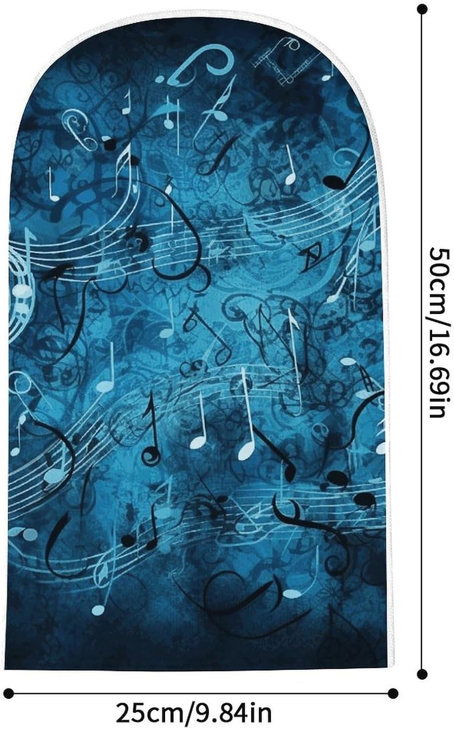 Blue Musical Notes Face Shielding Protection for Women, Funny Cooling Mask for Men, Breathable Full Head Mask for Outdoor, Full Face Cover for Cycling, Windproof Hood Cover image 2