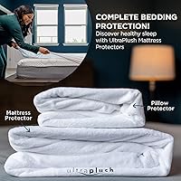 Vista 8 de UltraPlush - Juego de 2 protectores de almohada impermeables para cama king