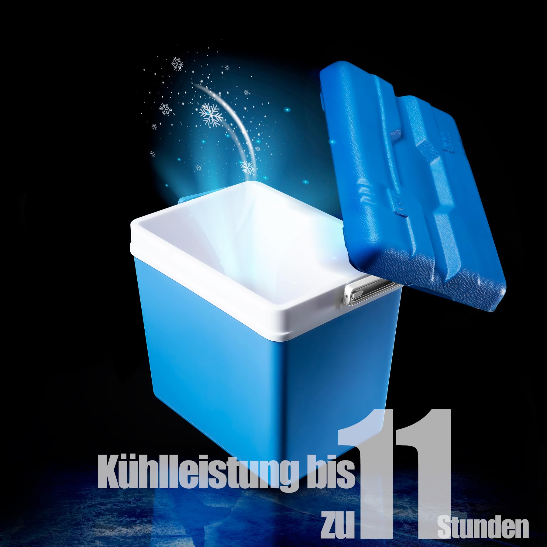 BigDean Kühlbox 24 Liter - Kühlbox ohne Strom bis zu 11 Std. Kühlung - aus Kunststoff - Robuste Cooler Box