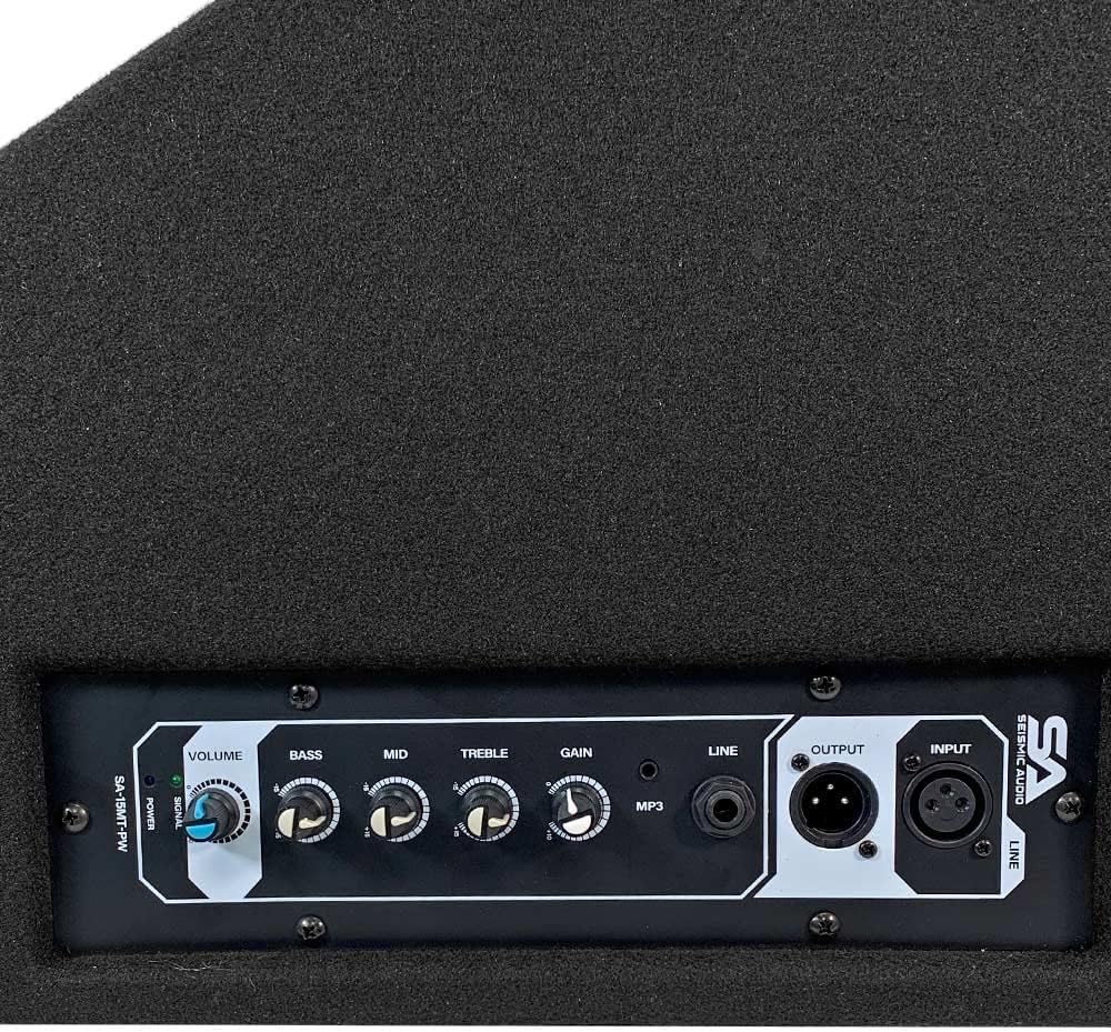 Seismic Audio - SA-15MT-PW-Pair - Pair of Powered 2-Way 15" Floor / Stage Monitors Wedge Style with Titanium Horns - Image 5