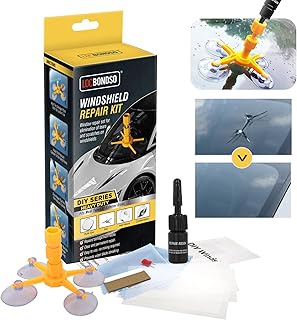 Windshield Chip Repair Kit, Quick Fix Windshield Repair Kit with Durable Fast Curing Resin, Repair Star-Shaped, Bull-Eye Cracks on Car Window & Glass