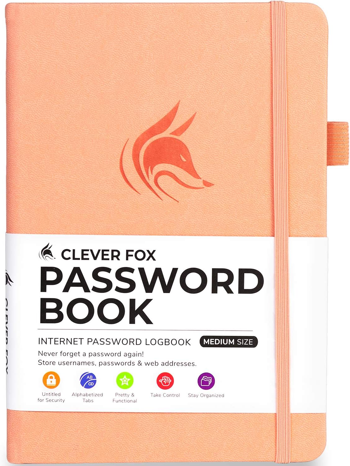 Clever Fox Password Book with tabs. Internet Address and Password Organizer Logbook with Alphabetical tabs. Small Pocket Size Password Keeper Journal Notebook for Computer & Website Logins (Lavender) : Office Products