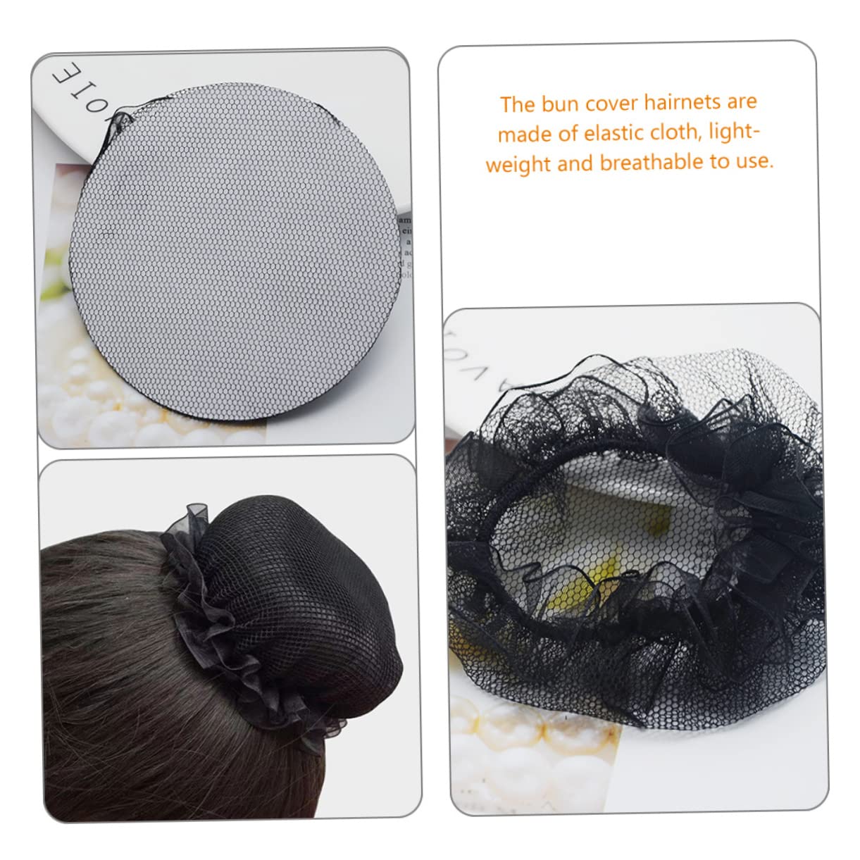 FRCOLOR 60 Stück Unsichtbare Netzabdeckung Für Haare Haarnetz Für Perücken Kinder-Haargummis Kinder-Haar-Accessoires Für Mädchen Haarnetze Haargummis Für Frauen