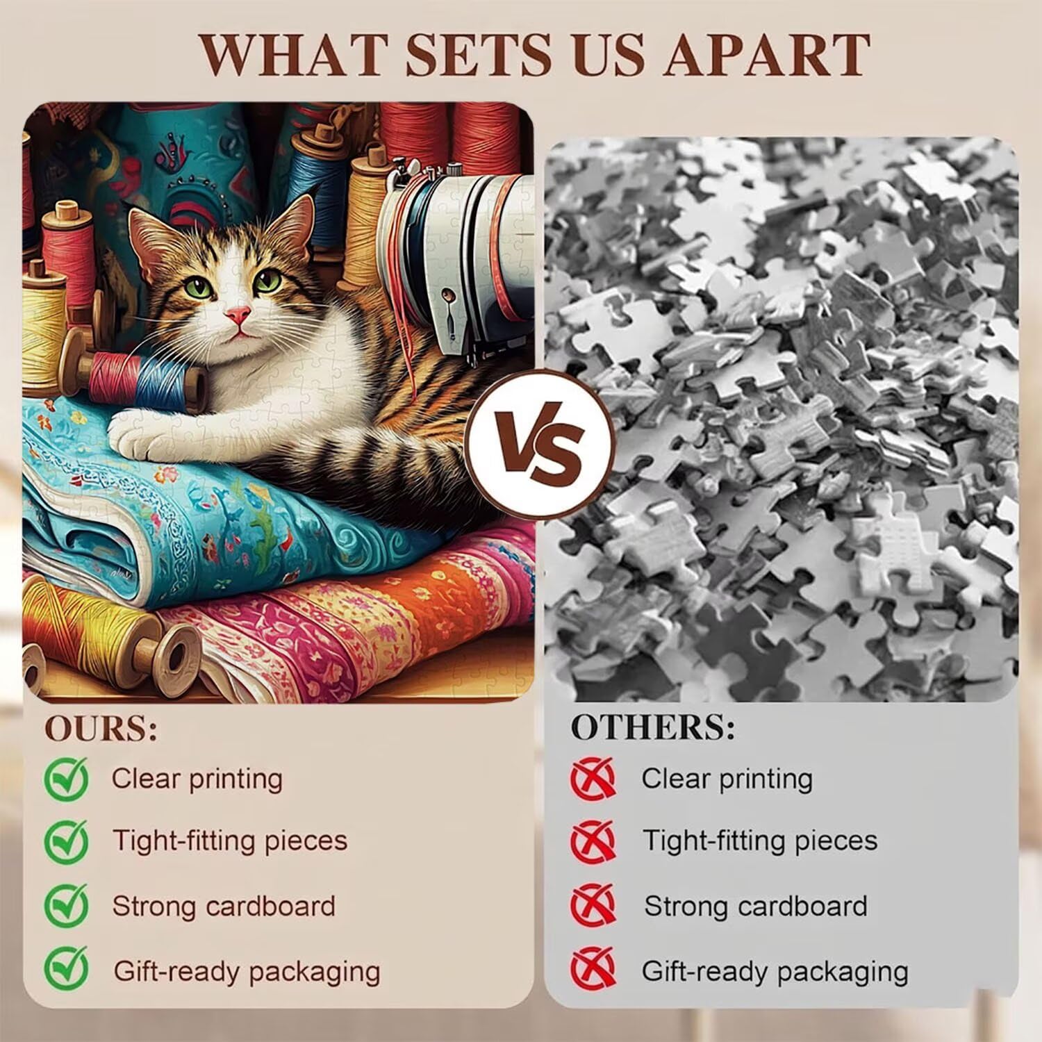 Puzzle 5000 Teile, Holzpuzzle Erwachsene [AAA], Impossible Game 156 x 105 cm, Kniffliges Denksport Spiel für Männer Frauen, Familienspiel, DIY Home Dekor,Geschenk für Geburtstag, Tier Katze-2 f0-164